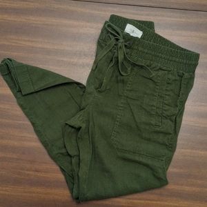 LOU & GREY Linen Ankle Pants 🌲